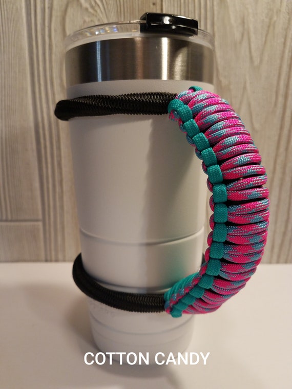 20 and 30 oz Tumbler Handle College Team Colors Paracord Handle for 30 and  20 oz YET Cup, Metal Tumbler
