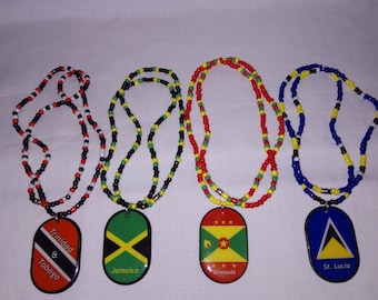 Caribbean beaded pendants
