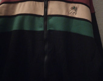 Rasta tracksuit with hood.