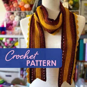 Easy Crochet Pattern PDF - Small Victories Scarf - Long Skinny Scarf