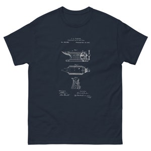 Antique Blacksmith Anvil Patent Print T-Shirt | Blacksmithing Gifts | Blacksmith Shirts For Men and Women
