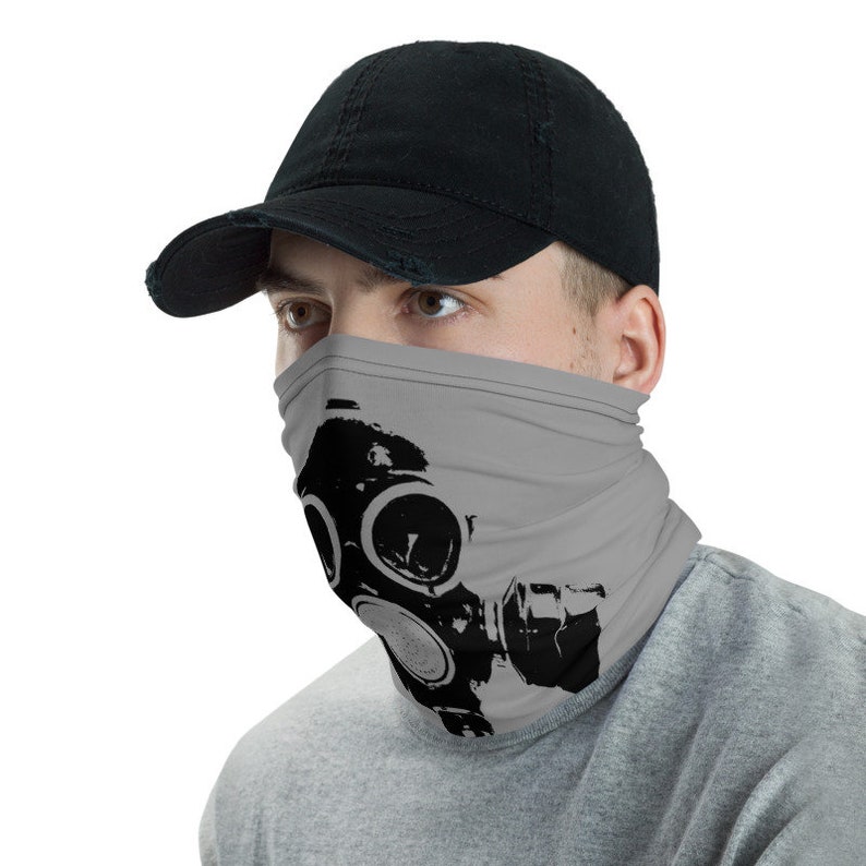 Gas Mask Anarchist Face Mask Unisex Neck Gaiter Mask Social | Etsy