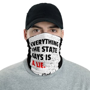 Máscara facial de anarquia unissex, citação de Nietzsche, máscara de polaina de pescoço, máscara de distanciamento social, máscara de cobertura facial, máscara de bandana, máscara facial de bandana