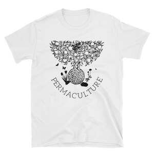 Permaculture Shirt, Gardening tshirt, Food Forest Plant Guild Graphic Tee, Short-Sleeve Unisex T-Shirt