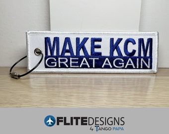 Original Make KCM Great Again Luggage Tag - Bag Tag - Pilot - Flight Attendant Bag Tag - Known Crewmember - KCM - Known Crew Member