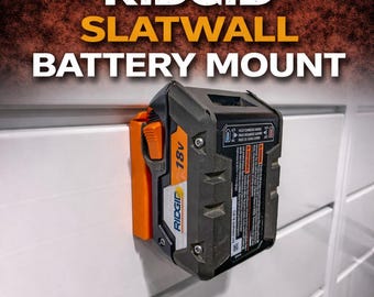 Ridgid 18v Battery Mounts for Slatwall