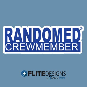 Randomed Crewmember® Aviation Sticker – Pilot Gift