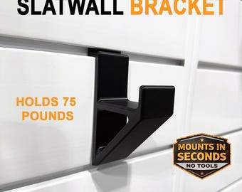 Heavy Duty Slatwall Bracket – Holds Up to 75 lbs | Durable, Low-Profile Storage Solution