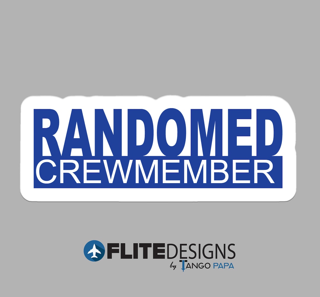 Original Randomed Crewmember Aviation Sticker Known Crewmember Known