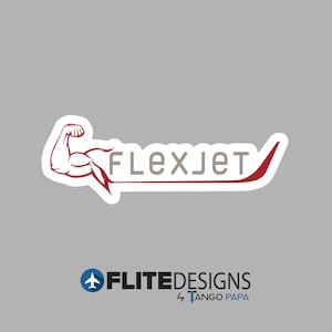 autocollant | Sticker Flexjet - Sticker aviation - Pilote - Cadeau pilote - Av Geek