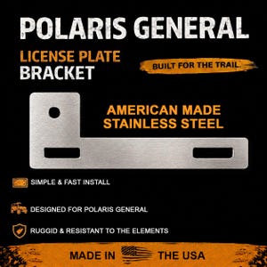 Polaris General License Plate Bracket: ATV UTV Side by Side Mount