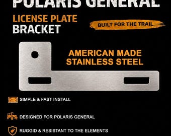 Polaris General License Plate Bracket: ATV UTV Side by Side Mount