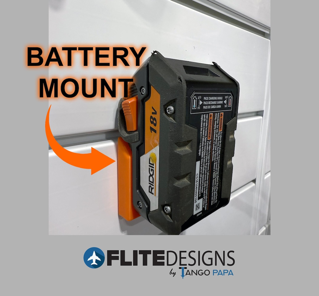 Ridgid 18v Battery Mounts for Slatwall - Etsy