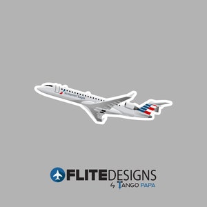 Screamin' Eagle American Airlines CRJ Sticker - Aviation Sticker - Pilot - Pilot Gift - Av Geek - CRJ700