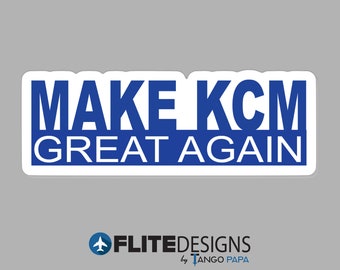 Original Make KCM Great Again Aviation Sticker - Known Crewmember - Known Crew Member - KCM - Pilot - Flight Attendant - Pilot Gift