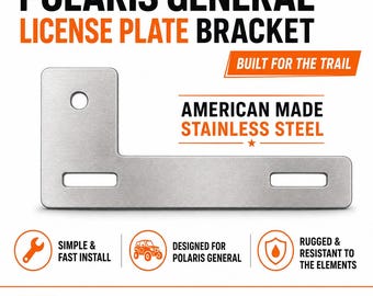 Polaris General License Plate Bracket: ATV UTV Side by Side Mount