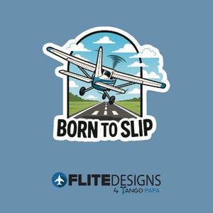 Born to Slip Sticker | Cessna 172 | Funny Pilot Gift