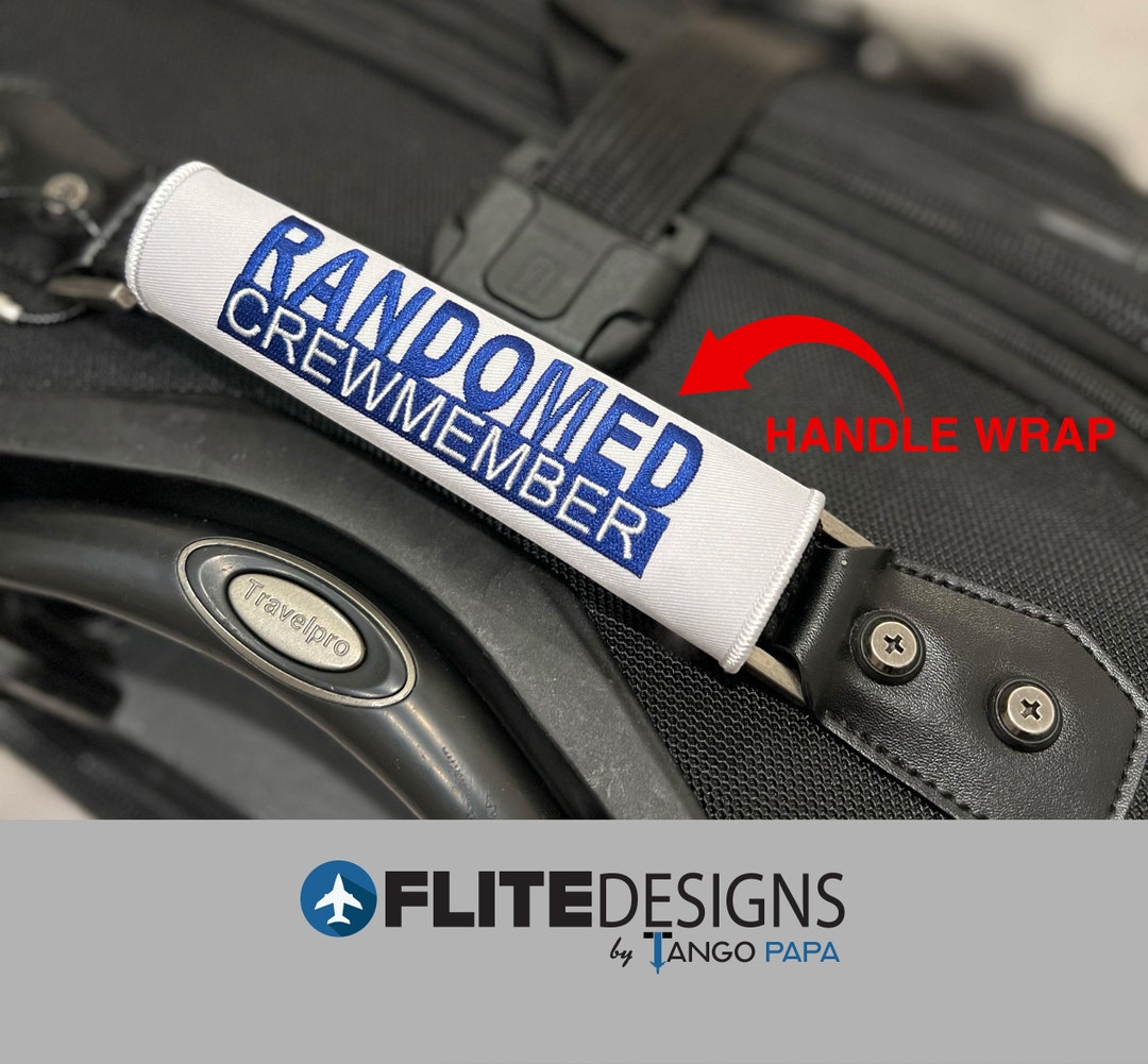 Original Randomed Crewmember Luggage Handle Wrap Bag Tag Pilot Flight