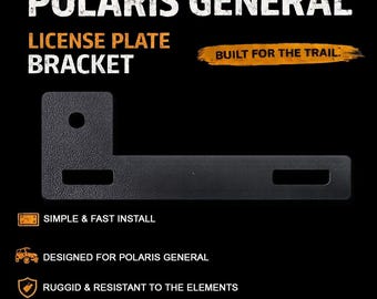 Polaris General License Plate Bracket: ATV UTV Side by Side Mount