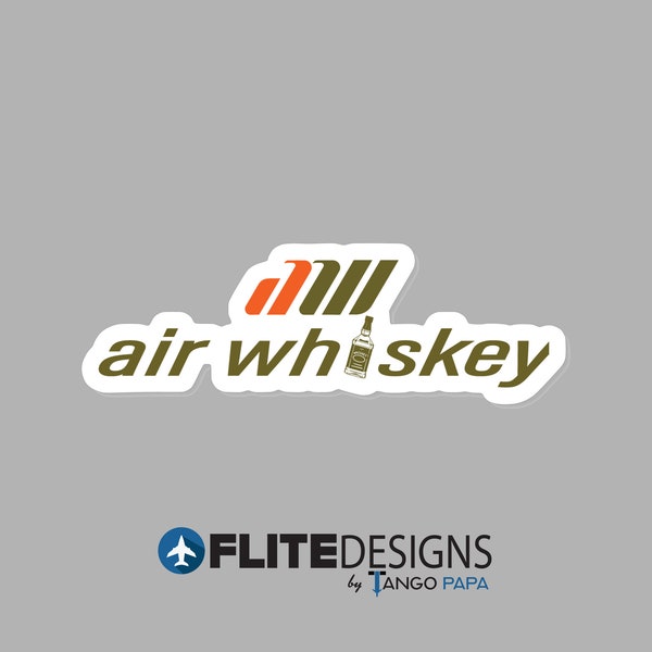 Air Whiskey - Air Wisconsin - CRJ200 - Sticker - Aviation Sticker - Pilot - Pilot Gift - Av Geek