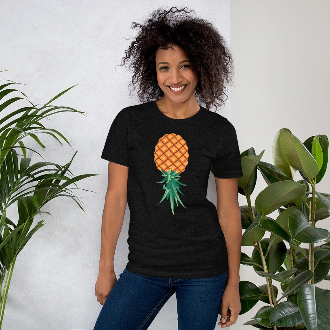 Unisex T-Shirt Upside Down Pineapple Swinger BDSM | Etsy