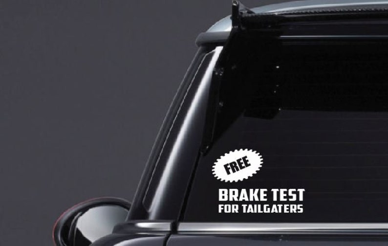 TAILGATING Vinyl Decal Sticker Tailgater Funny Tailgate Back Off Car Window Sign
