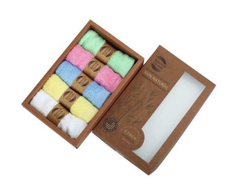 Bambus Baby Waschlappen, weiche saugfähige Neugeborene Gesichtstücher, 5er-Pack