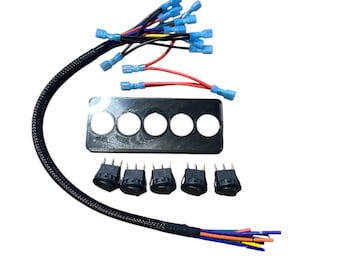 UNIVERSAL Kippschalter Panel INKLUSIVE Schalter und Kabelbaum!! *INDIVIDUELL*