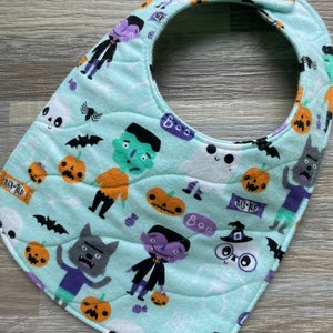 Halloween Friends Bib- Baby Bib- Infant Bib- Toddler Bib- Burp Cloth