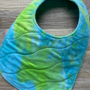 Blue Tye Dye Bib- Baby Bib- Infant Bib- Toddler Bib- Burp Cloth