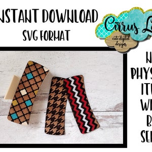 Patterned Hair Clip Trio, Leather Hair Clip Set Design, Digital Laser File, Hair Clip Design SVG File, Claw Clip Design, Instant Download
