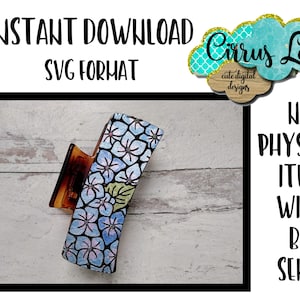 May include: A brown and blue hair clip with a floral design. The clip is on a white wooden background.  INSTANT DOWNLOAD SVG FORHAT.  NO PHYSICAL ITEM WILL BE SENT.