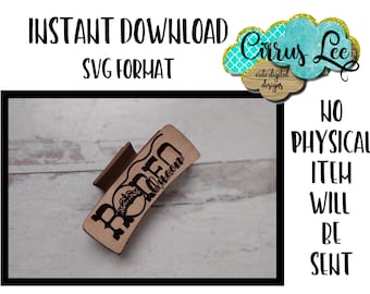 Rodeo Queen Hair Clip, Leather Hair Clip Set Design, Digital Laser File, Hair Clip Design SVG File, Claw Clip Design, Instant Download