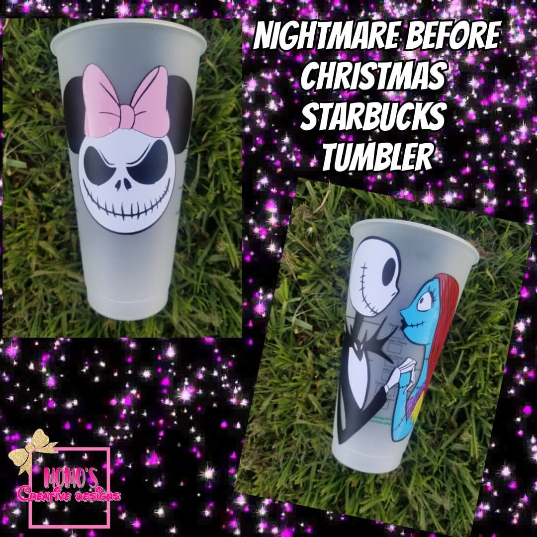 Nightmare Before Christmas Starbucks Tumbler Etsy