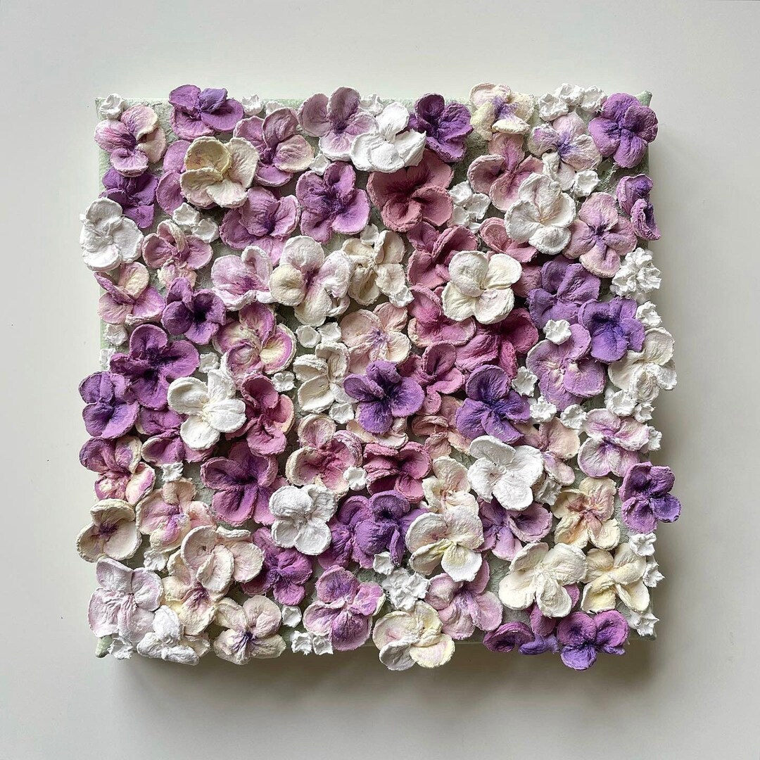 Flower Sculpture Wall Hanging Home Decor Sculpture Painting Etsy