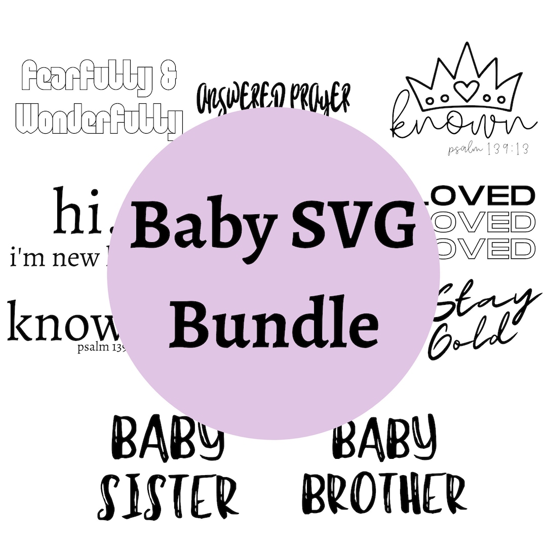 Baby Onesie SVG Bundle | Newborn SVG Bundle | Christian SVG Onesie ...