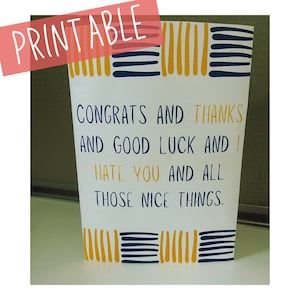 Coworker Farewell Card | Funny Farewell Card | Printable Goodbye Card