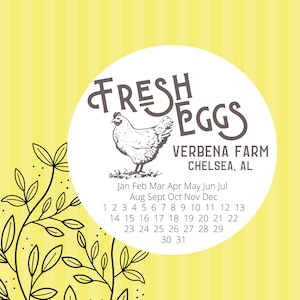 Custom Egg Carton Label Template | Fresh Egg Label