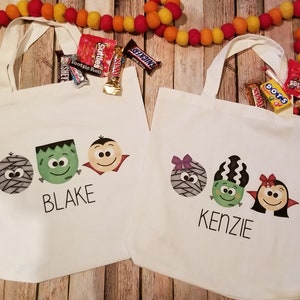 Halloween Trick or Treat Bag, Personalized Halloween Tote, Trick or Treat Tote, Halloween Bag for Kids, Custom Candy Bag