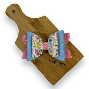 Spring Floral Hair Bow: Baby Girl Easter Outfit