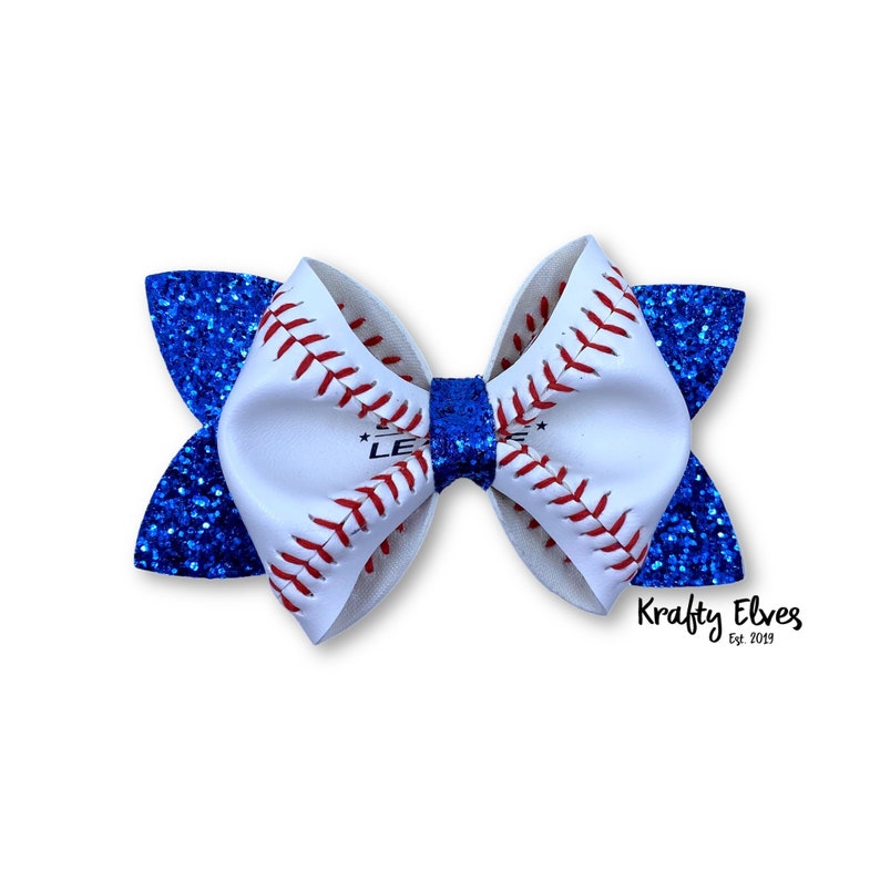 Real Baseball Hair Bow Baseball Bow Real Baseball Skin Hair Etsy