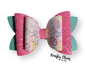 Hase Ostern Haarschleife: Glitzer Haarspange für Baby Mädchen