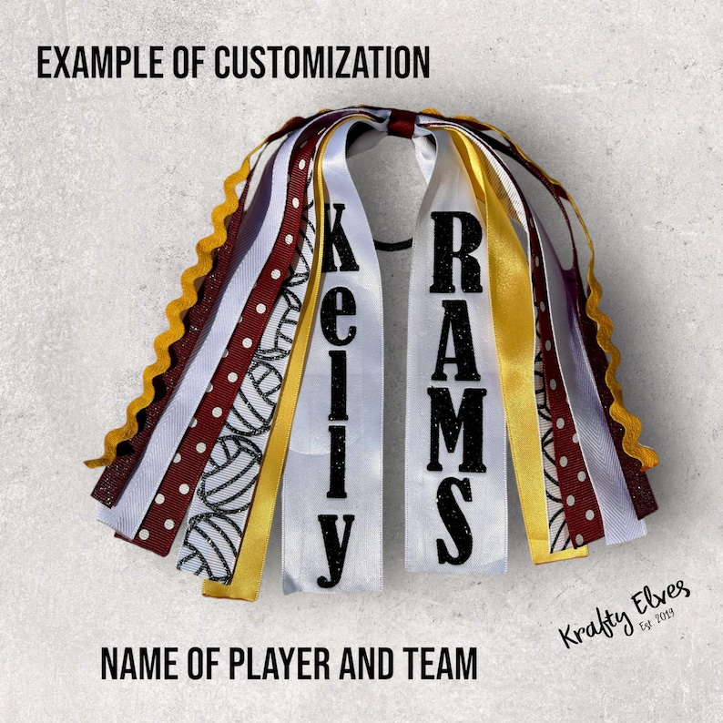 Personalized Volleyball Hair Tie Streamers: Team Spirit Ribbon - Etsy