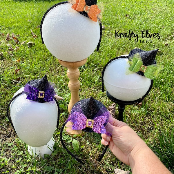 Witch Hat, Mini Witch Hat, Halloween Hat, Glitter Witch Hat, Baby Witch, Witch Costume, Wicked witch hat, Witches Hat