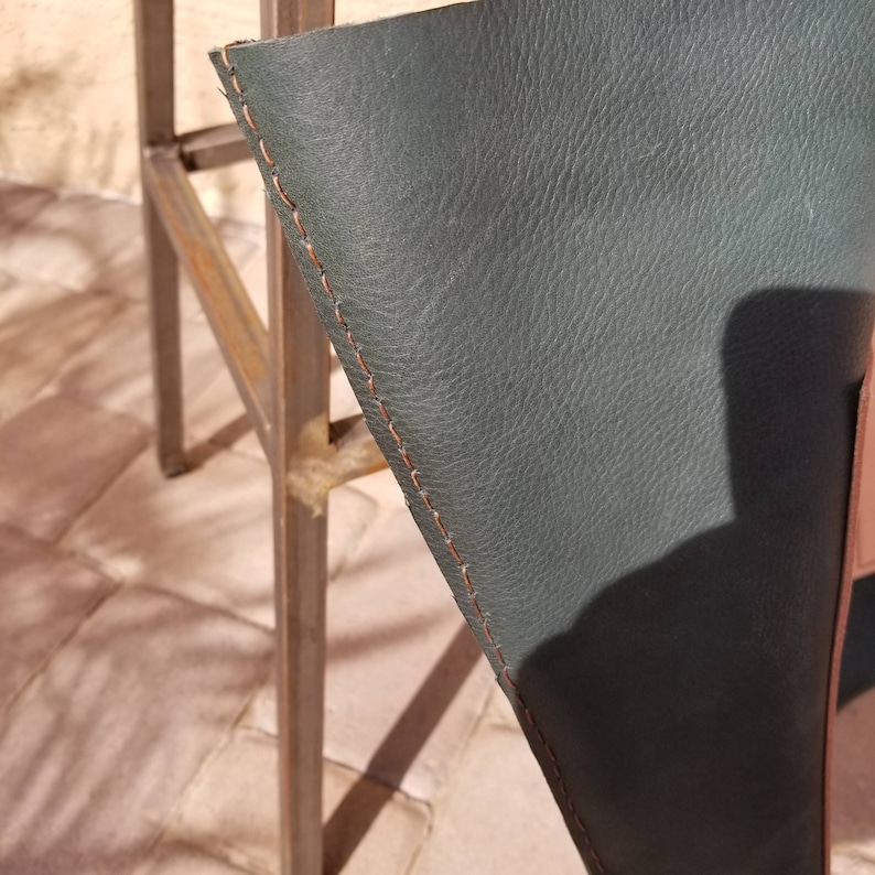 Handsewn large leather slouchy toteForest Green color Pebble Leather roamingtherange