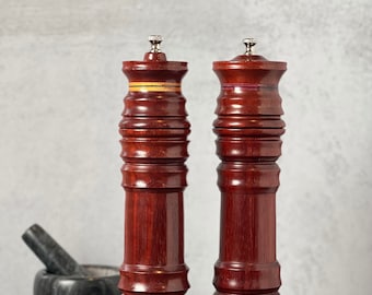 12 "africano Padauk profesional gourmet fresco molido pimienta sal condimento hierba especias molinillo hogar cocina accesorio acero inoxidable cerámica