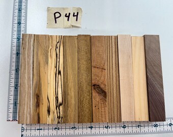 P44- Popular Domestic Exotic Hardwood Pen Turning Blanks (10 count) Mixed Assorted Variety Quality Premium Woods Sample Collection