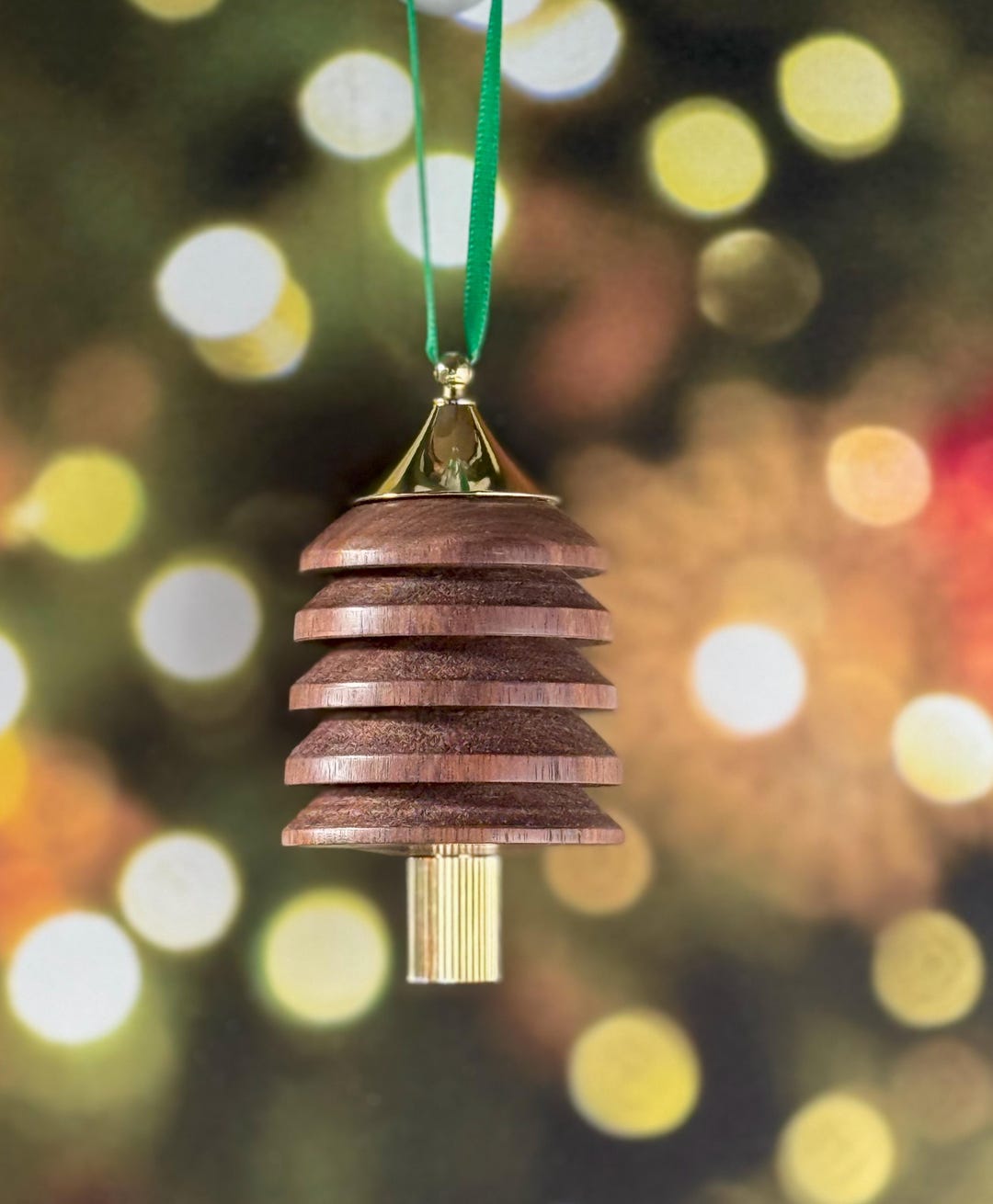 Handcrafted Maple and Purpleheart Wooden Christmas Ornament