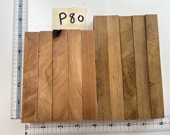 P80 Cereza Negra y Langosta Negra Pluma de Madera Exótica Doméstica Turning Blanks (10 unidades) Muestra de Maderas Premium de Calidad Variedad Mixta