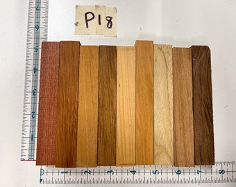 P18- Western hemisphere Exotic Hardwood Pen Turning Blanks (9 count) Mixed Assorted Variety Quality Premium Woods Sample Collection
